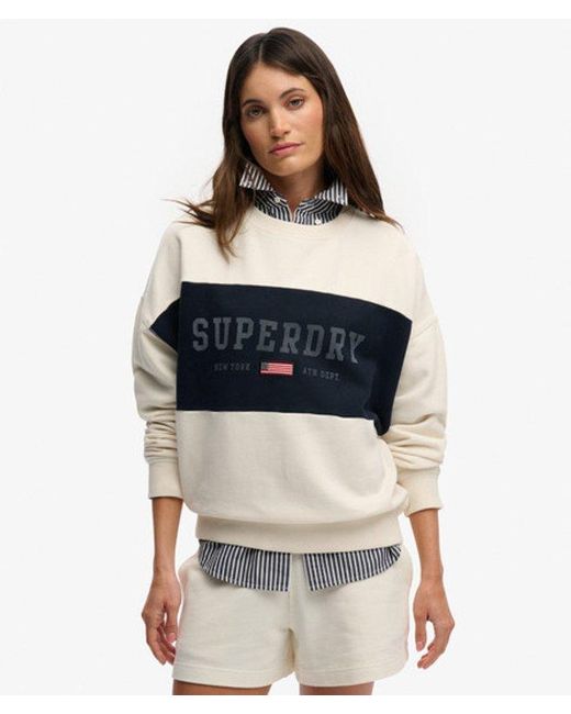 Superdry White & Co Athletic Essentials Flag Embroidered Sweatshirt