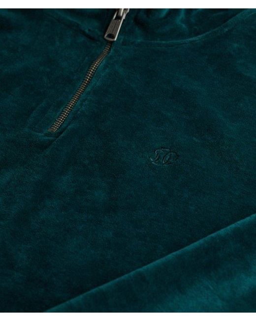 Superdry Green & Co Velour Half Zip Sweatshirt