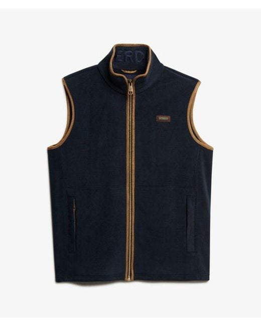 Homme Gilet En Polaire Estate Taille Superdry pour homme en coloris Blue