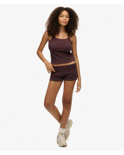 Superdry Brown & Co Athletic Essentials Stripe Cami Top