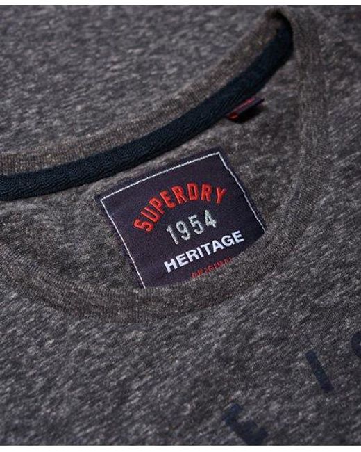 Superdry Gray American Star T-Shirt Charcoal Snow