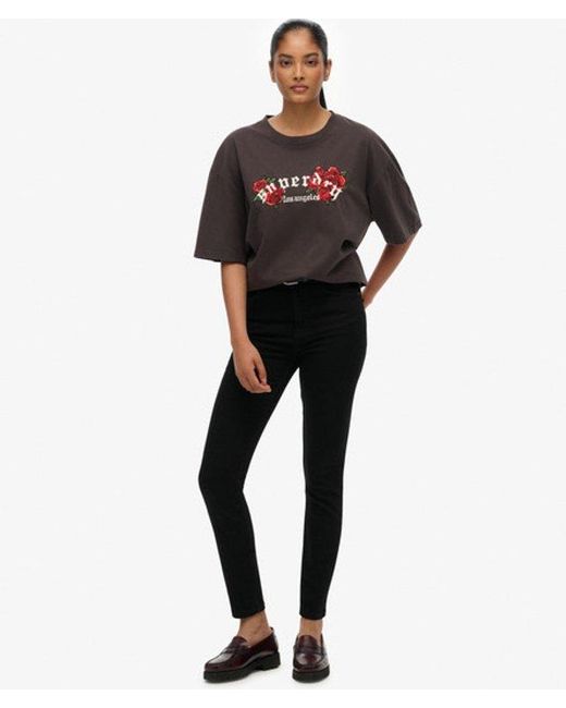 Superdry Black & Co Night Garden Oversized T-shirt