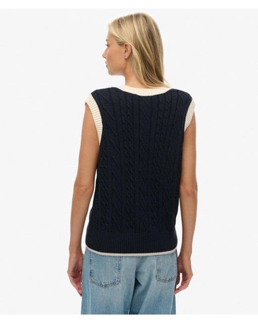 Superdry Black & Co Heritage Knitted Tank
