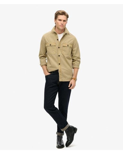 Superdry Natural & Co Military Long Sleeve Overshirt for men