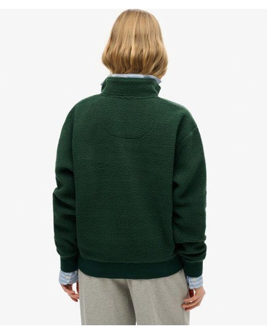 Superdry Green & Co Country Club Fleece Half Zip Sweatshirt