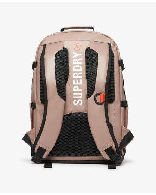 Superdry Gray Embroidered Tarp Utility Backpack