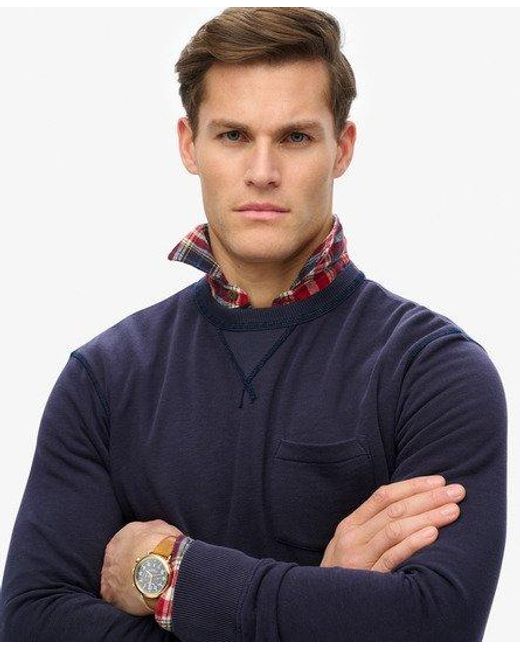 Superdry The Merchant Store - Sweatshirt in het Blue voor heren