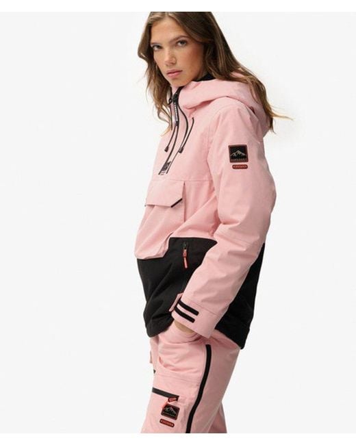 Superdry Pink Freestyle Overhead Ski Jacket