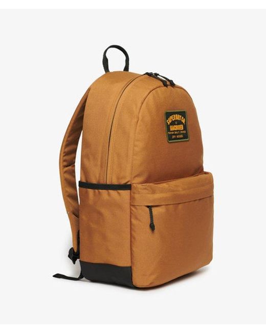 Superdry Orange & Co Logo Badge Patched Montana Backpack