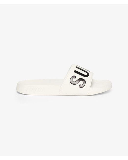 Superdry White & Co Vegan Core Pool Sliders