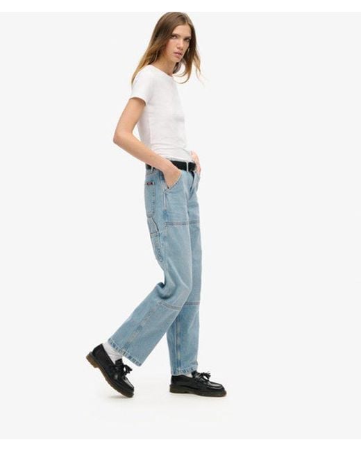 Superdry Blue & Co Mid Rise Denim Carpenter Jeans