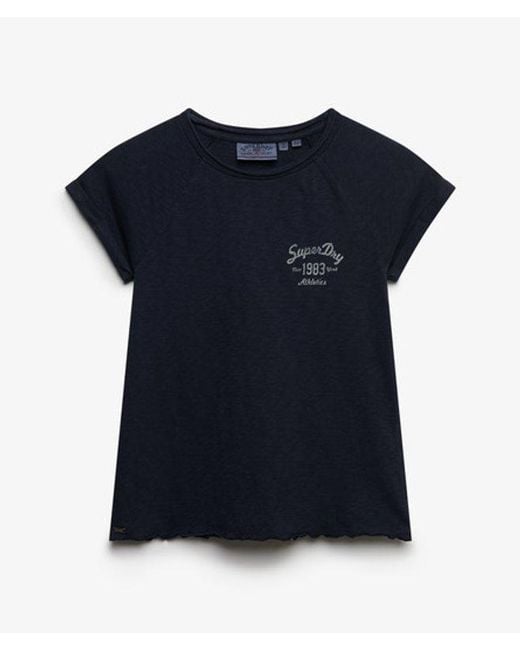 Superdry Blue & Co Athletic Essentials Slub Graphic T-shirt