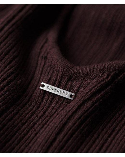 Superdry Purple & Co Backless Bodycon Mini Dress