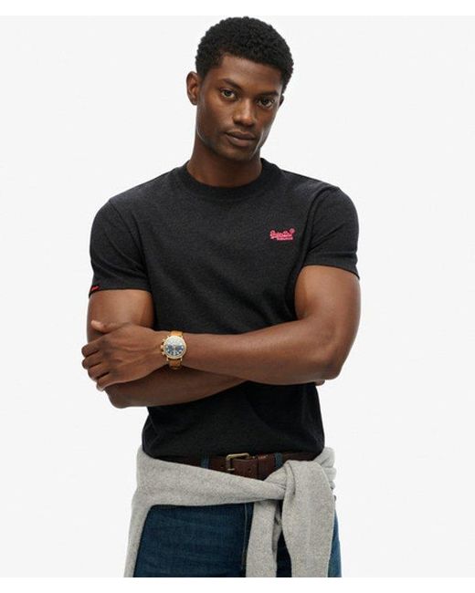 Superdry Black Essential Logo T-Shirt for men