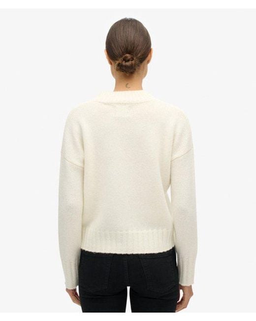 Superdry Natural Essential Mock Neck Jumper
