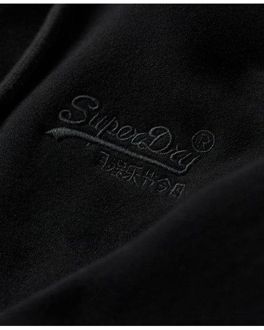 Superdry Black Essential Logo Zip Hoodie for men