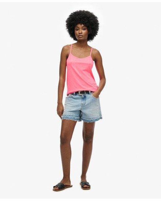 Superdry Studios-hemd Met Bandjes in het Red