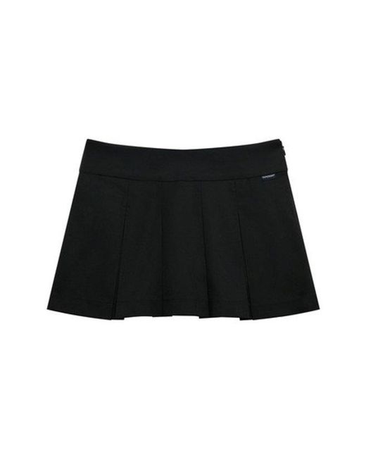 Superdry Mini Geplooide Skort in het Black