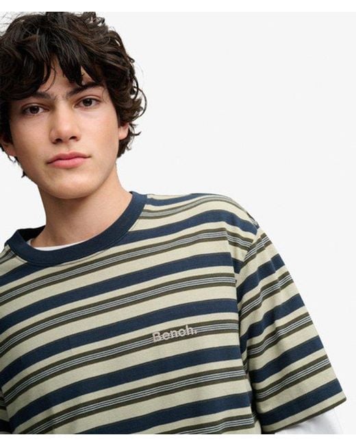 Superdry Green Bench X & Co Bench Boxy Stripe T-shirt for men