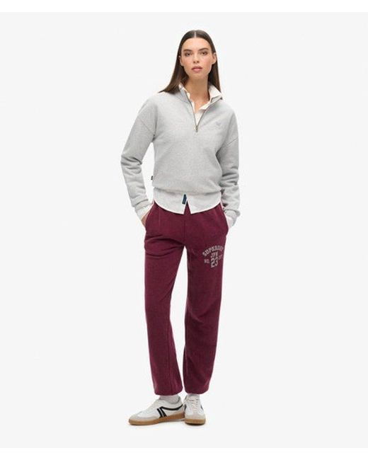 Superdry Red Ladies Vintage Side Stripe joggers