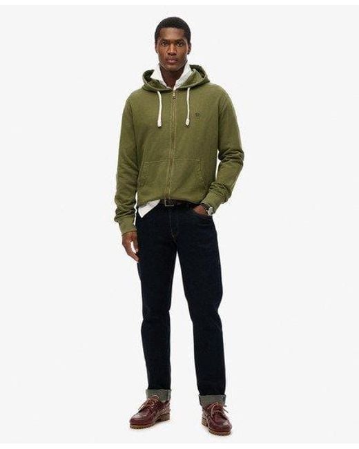 Homme Sweat À Capuche Zippé Classique Essential Taille Superdry pour homme en coloris Green