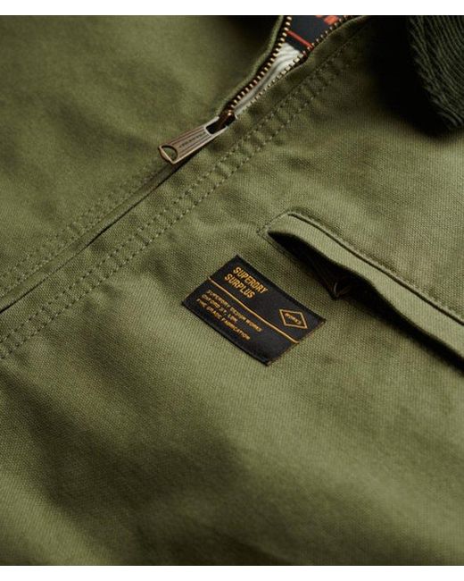 Superdry Green Cord Collar Barn Jacket for men