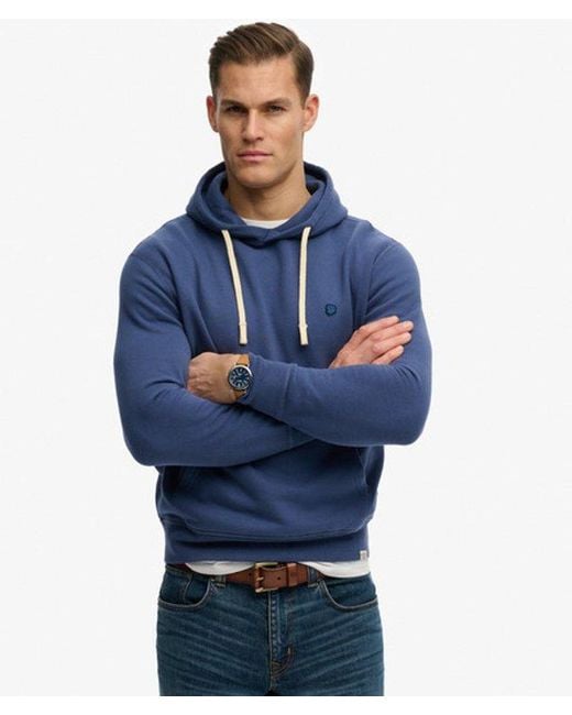 Superdry Blue & Co Monogram Embroidered Hoodie for men