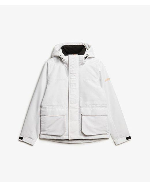 Veste à capuche ultimate windbreaker Superdry en coloris White