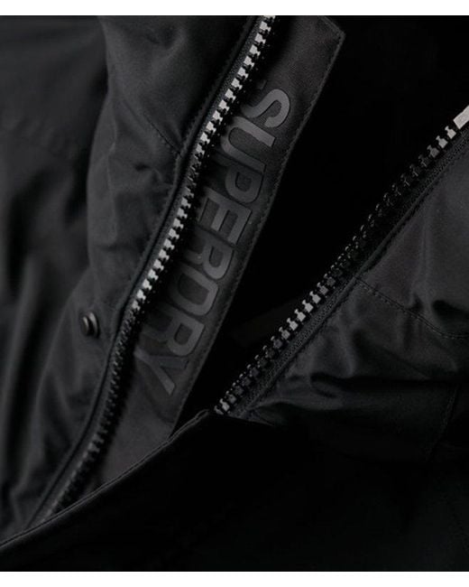 Superdry Black & Co Classic Logo Badge City Padded Bomber Jacket