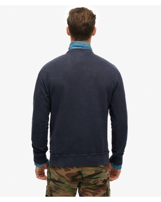 Homme Sweatshirt Athletic Essentials Col Rond Taille Superdry pour homme en coloris Blue