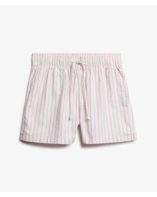 Superdry White & Co Organic Cotton Stripe Elasticated Shorts