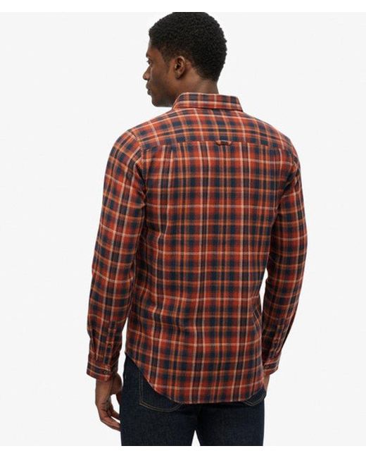 Superdry Brown & Co Long Sleeve Cotton Lumberjack Shirt for men
