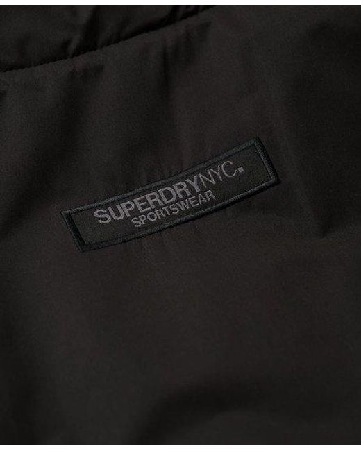 Superdry Black Classic Embroidered Sports Harrington Jacket for men