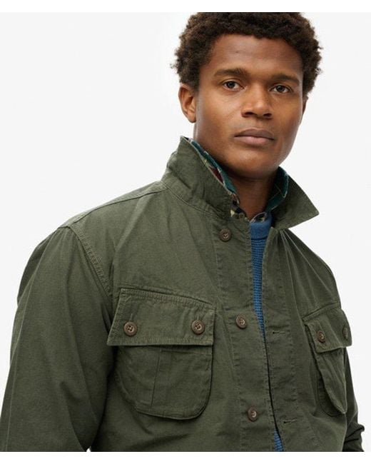 Superdry Green Military Overshirt Jacket for men