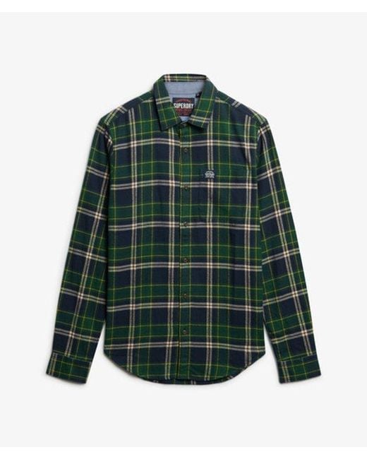 Superdry Green & Co Long Sleeve Cotton Lumberjack Shirt for men