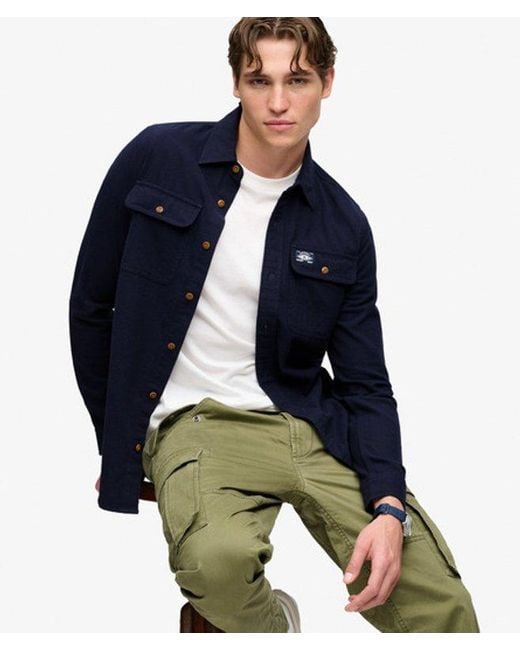 Superdry Blue & Co Trailsman Relaxed Fit Overshirt for men