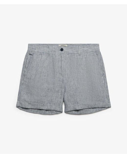 Superdry Blue & Co Mid Rise Linen Shorts
