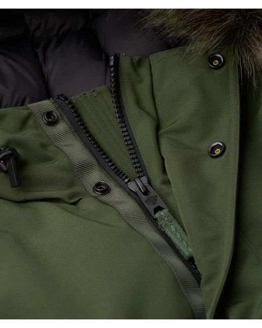 Superdry Green Classic Oversized Everest Faux Fur Bomber Jacket