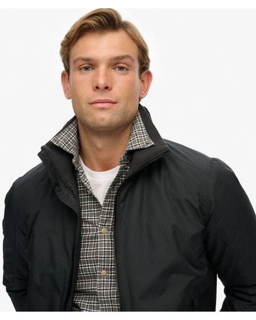 Superdry Black City Harrington Jacket for men