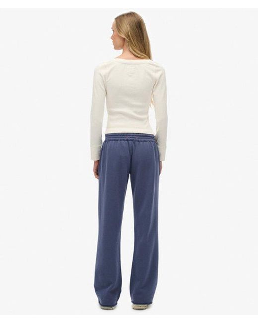 Superdry Blue & Co Athletic Print Flare joggers