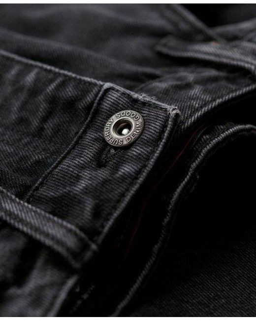 Superdry Black Straight Jeans for men