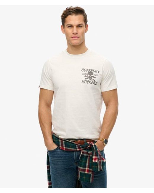 Superdry White Skull T-Shirt for men