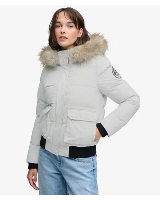 Superdry Blue Everest Ella Bomber Jacket