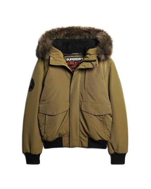 Superdry Green & Co Everest Hooded Puffer Bomber Jacket for men