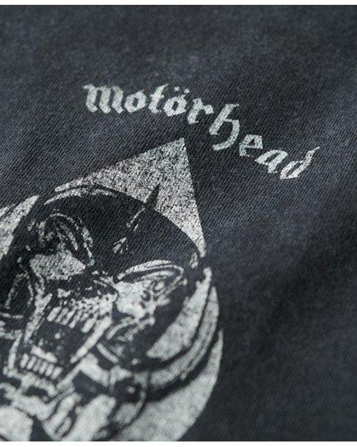Superdry Motörhead X T-shirt Met Kapmouwen in het Black