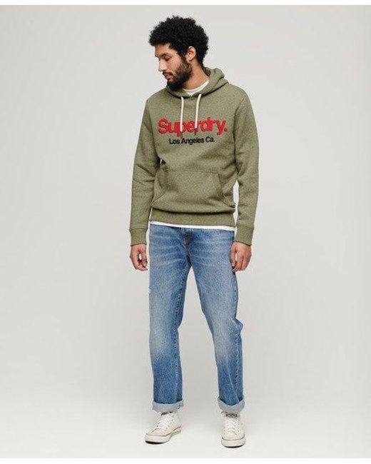 Superdry Green Core Logo Classic Hoodie for men