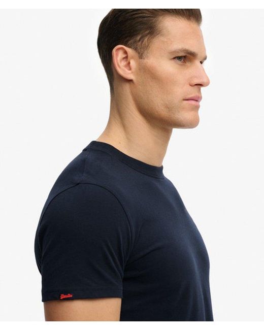 Superdry Blue Sd & Co Logo Embroidered T-shirt for men