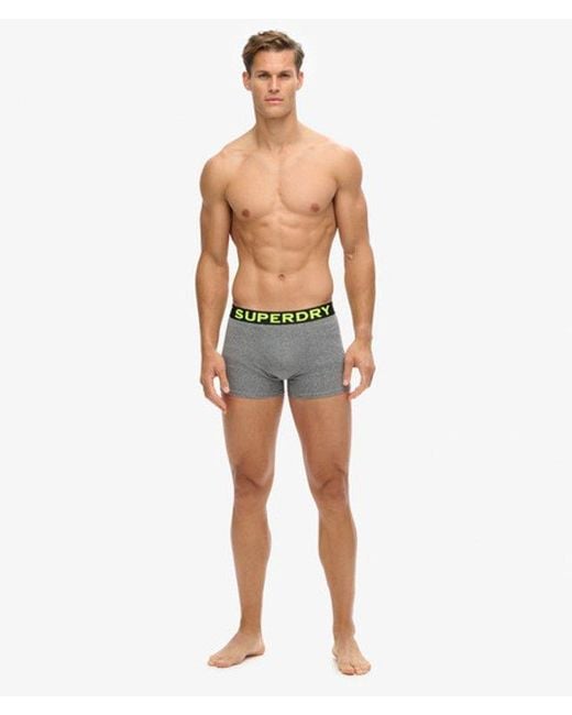Superdry White & Co Classic Logo Print Cotton Boxer Triple Pack for men