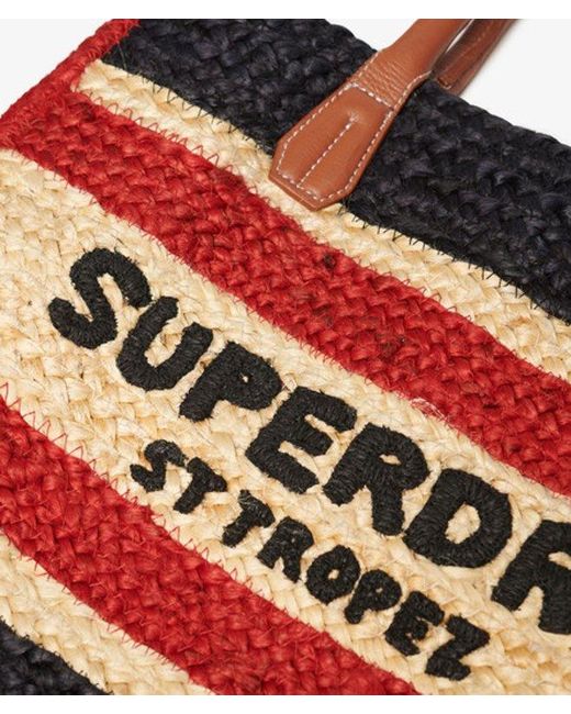 Superdry Red & Co Raffia Luxe Tote Bag