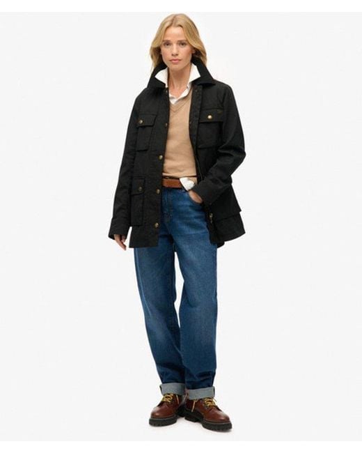 Superdry Black Wax Jacket